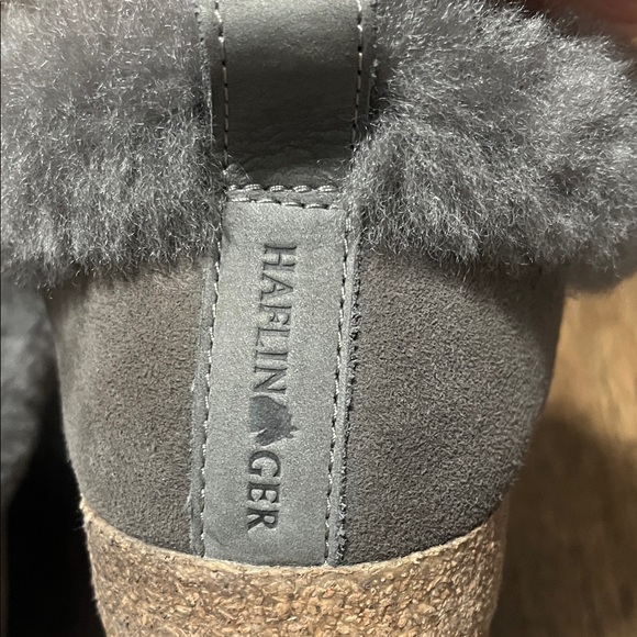 New Haflinger Charcoal Faux Fur Slippers - Picture 8 of 12